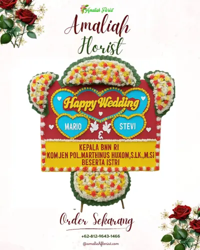 Karangan Papan Bunga Pernikahan di Cisalak Pasar